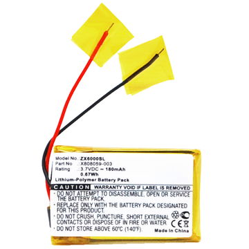 AHB392128PS-01, X808059-003 Battery for Sennheiser MM 100, Siemens Gigaset ZX600 180mAh Headphone / Headset Battery Replacement