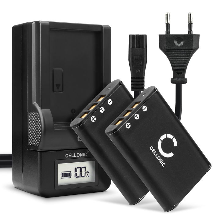 2x Batteri för Nikon EN-EL11 kamera, Ersättningsbatteri 600mAh + Laddare, lång batteritid