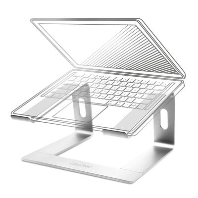 CELLONIC Universalt svart ABS laptopstativ för 10-18" laptop, notebook, bärbar dator - bärbart datorstöd med vinkel - förenklar och optimerar notebookens ventilation