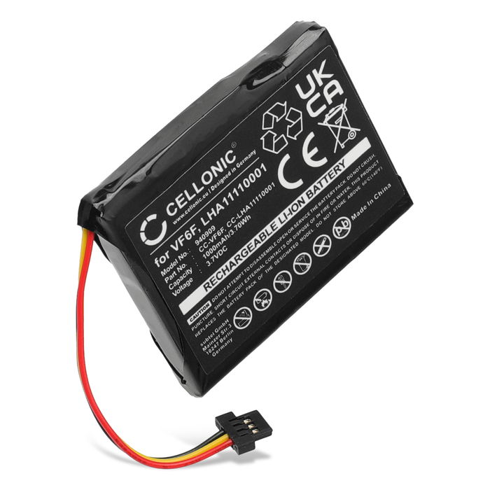 CELLONIC VF6F, LHA11110001 GPS-batteri för TomTom Start 52 med 1000mAh 3.7V - navigatorbatteri med lång batteritid