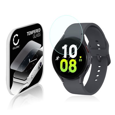 0,30mm Displayskydd / skärmskydd för Samsung Galaxy Watch 5 - 44mm smartwatch - 2.5D 9H, Full Glue - skyddsglas för smartklocka, fitnessarmband, fitnesstracker