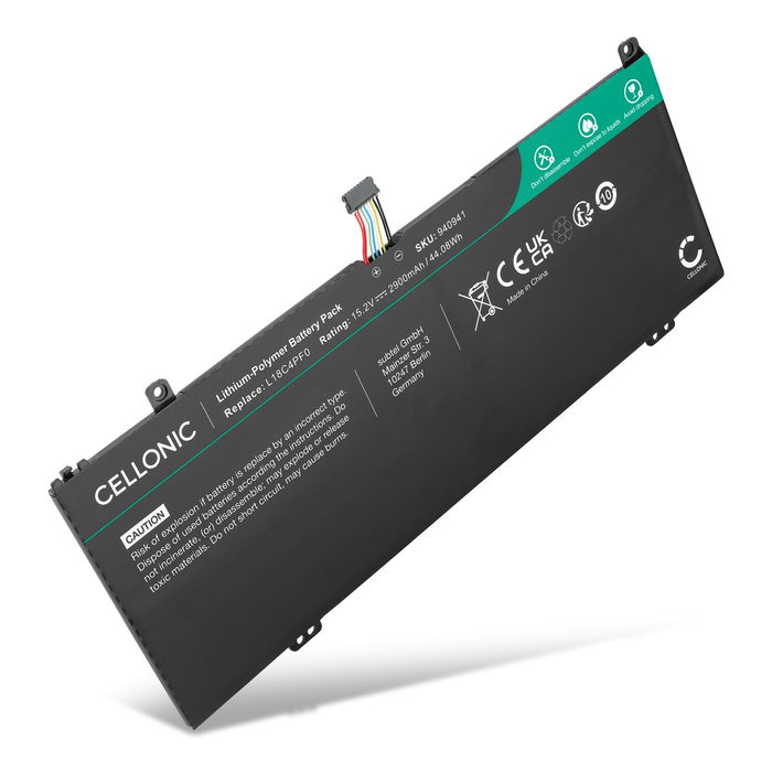 laptop-batteri för Lenovo L18C4PF0 ersättningsbatteri med 2900mAh 7.6V med lång batteritid