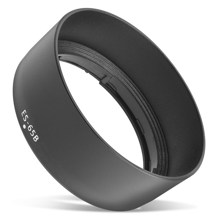 ES-68 II Kamera Motljusskydd för Canon EF 50mm f/1.8 STM / EF 50mm 1:1.8 STM – Plast bajonett cylinder / rund / tub Motljusskydd från CELLONIC