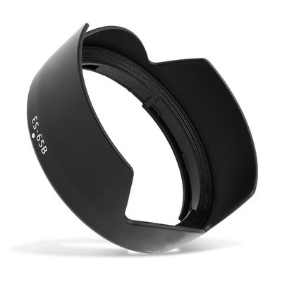 ES-65B Kamera Motljusskydd för Canon RF 50mm F1.8 STM – Plast bajonett tulpan / blomblad / tulip Motljusskydd från CELLONIC