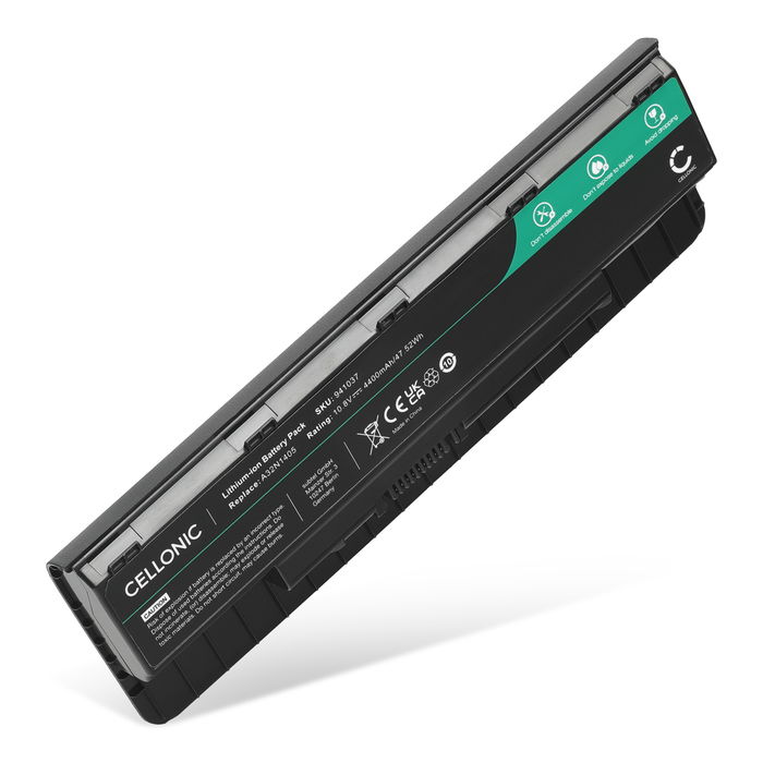 laptop-batteri för ASUS A32N1405 ersättningsbatteri med 4400mAh 10.8V med lång batteritid