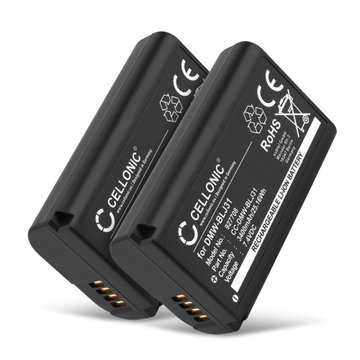 2x Batteri till Panasonic Lumix DC-S1 Lumix DC-S1H Lumix DC-S1R Lumix S1 Lumix S1H Lumix S1R DMW-BLJ31 (3400mAh, 7.4V) från CELLONIC