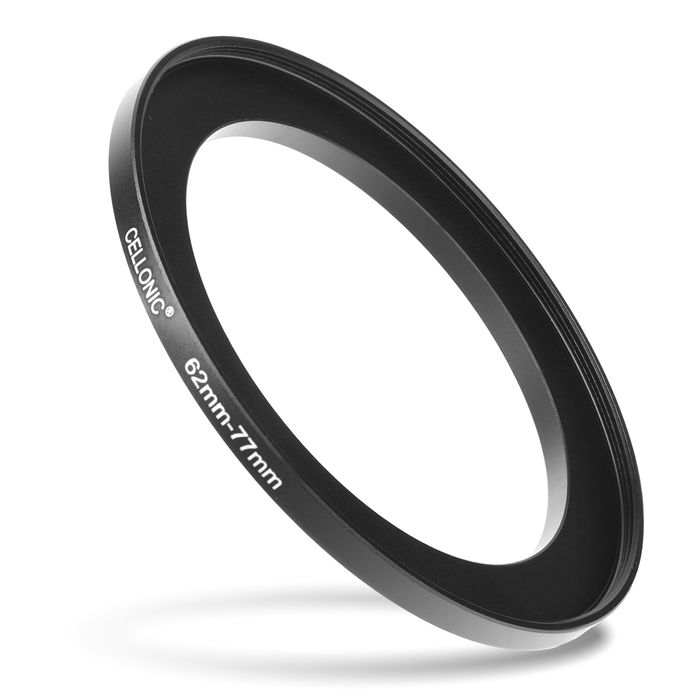 CELLONIC 62mm to 77mm Step Up Ring – Lens Filter & Hood Stepping Up Adapter Ring Mount Adapter for Canon, Nikon, Sony, Fuji, Olympus Camera Lenses