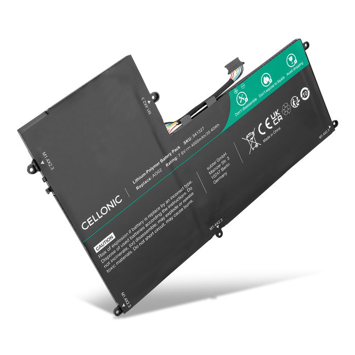 Batteri för HP ElitePad 1000 G1, HP ElitePad 1000 G2, Ultrabook AO02XL 7.6V 4000mAh från CELLONIC