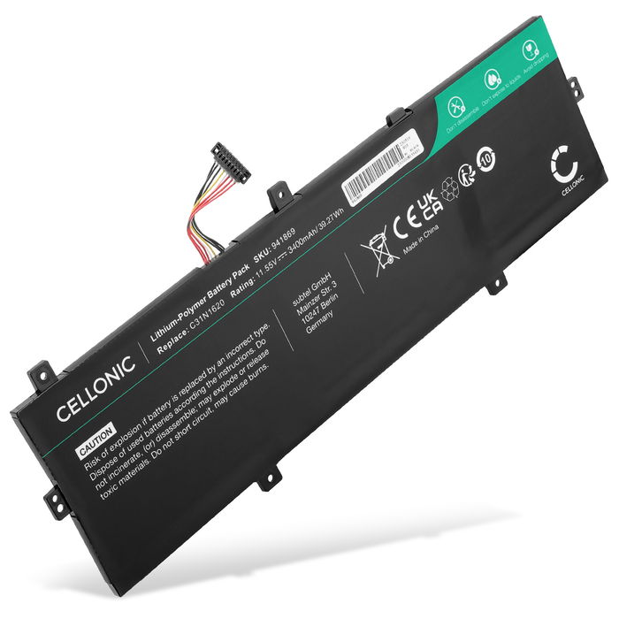 ASUS C31N1620 batteri - 3400mAh från Cellonic