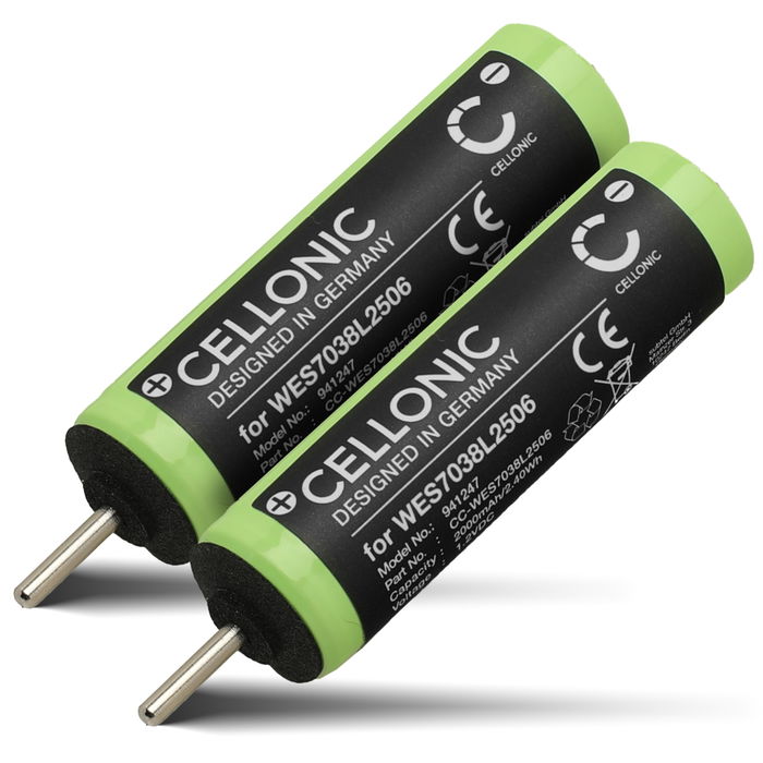 2x Panasonic ES-SA40 2000mAh  Batteri från Cellonic