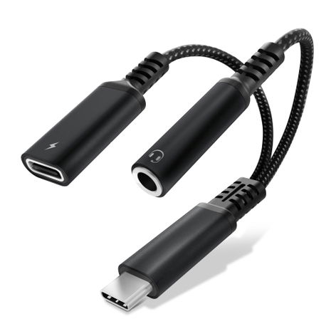 Ljudadapter USB-C, 3,5mm (Jack), svart från CELLONIC