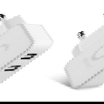 Fast charging USB 2 port charger: Charging adapter for iPhone 15, iPhone 14, Samsung 23, Huawei, Xiaomi, cell phone, smartphone, tablet, speakers, headphones and more - with 3.4A 17W