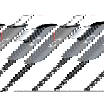 USB C to USB C 100W (2 Pieces) Cable L Shape Right Angle 1m Nylon Charging Data Cable USB 3.1 10 Gbps 8K for Phone, Tablet, Smartwatch, GPS, Speakers & more