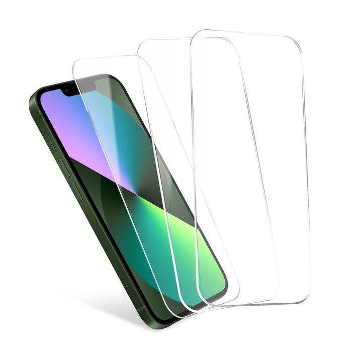 3x CELLONIC iPhone 13 mini skärmskydd - 5,4" Skärmskydd för mobil 2,5D heltäckande ultratunt displayskydd i härdat glas med 9h hårdhet