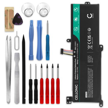 Batteri för Lenovo V14, V15, IdeaPad 3, IdeaPad S145-14AST, 15IWL, IdeaPad 320-14IKB, 15IKB 7.6V 4100mAh + skruvmejsel-set från CELLONIC