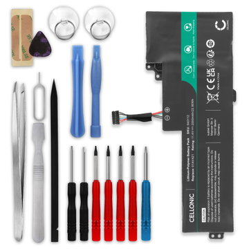 Batteri för Lenovo ThinkPad T480, T470, T470s, T470p, A485, A258, 25, A475, 01AV421 11.4V 2000mAh + skruvmejsel-set från CELLONIC