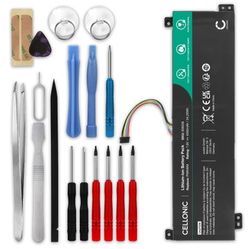 Batteri för Lenovo V130-15IGM, 15IKB, V330-14IKB, 15IKB, 15ISK V530-14IKB, 15IKB 7.6V 4500mAh + skruvmejsel-set från CELLONIC