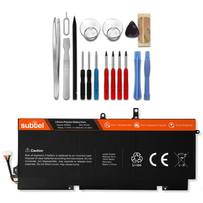 Batteri för HP Elitebook 1040 G3 + Werkzeug-Set 11.4V 3400mAh + skruvmejsel-set från subtel