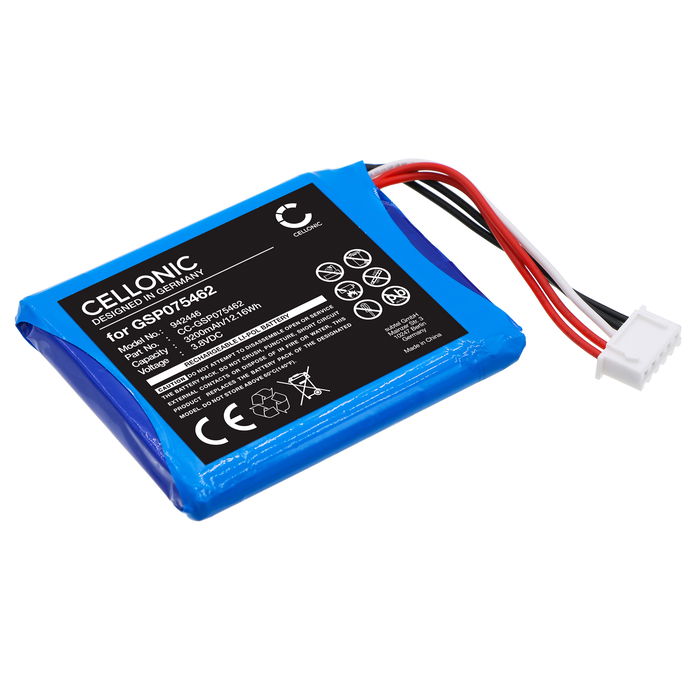 1x Batteri för Harman Kardon Traveler GSP075462 (3200mAh, 3.8V) från CELLONIC