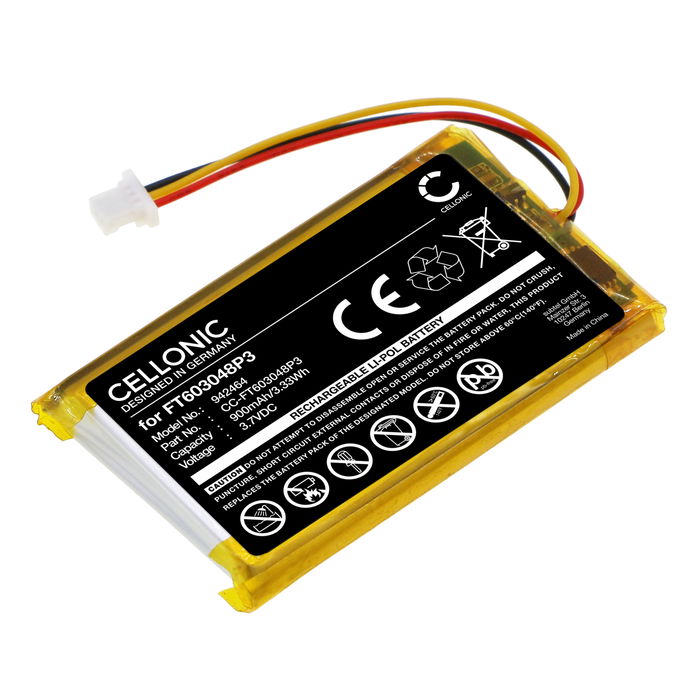 Batteri för Turtle Beach Ear Force, Stealth 350VR, 450, 600, 700 / Roccat Elo 7.1 Air - FT603048P3 900mAh