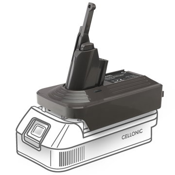 Batteriadapter Makita 18V till Dyson V7 & V8-seriens - MT18V7V8 omvandlare för Dyson dammsugare från CELLONIC