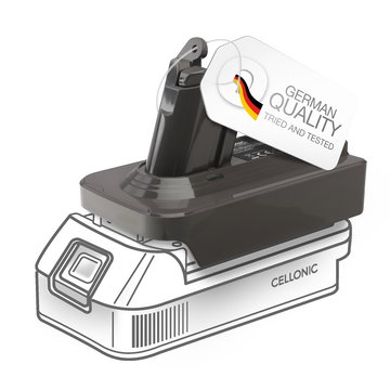 Makita 18V till Dyson V6 batteriadapter MT18V6 för Dyson V6 dammsugare från CELLONIC