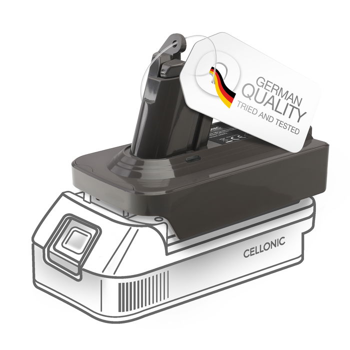 Makita 18V till Dyson V6 batteriadapter MT18V6 för Dyson V6 dammsugare från CELLONIC