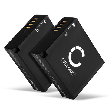 2x Batteri för Panasonic Lumix DC-GX9 DMC-LX100 DMC-GX80 DMC-TZ80 DC-LX100 II DC-TZ90 DC-TZ202 980mAh från CELLONIC