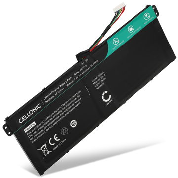 1x Batteri för Acer Aspire 5 A515-41G, 1 A114, 3 A315, 1 A114-33, ES1-523, 3 A315-31, A A315-54, A A315-54K, 3 A317, A A311-31, Acer A114-33, AP16M4J, NX.GVWSA.002 7.4V 4800mAh från CELLONIC