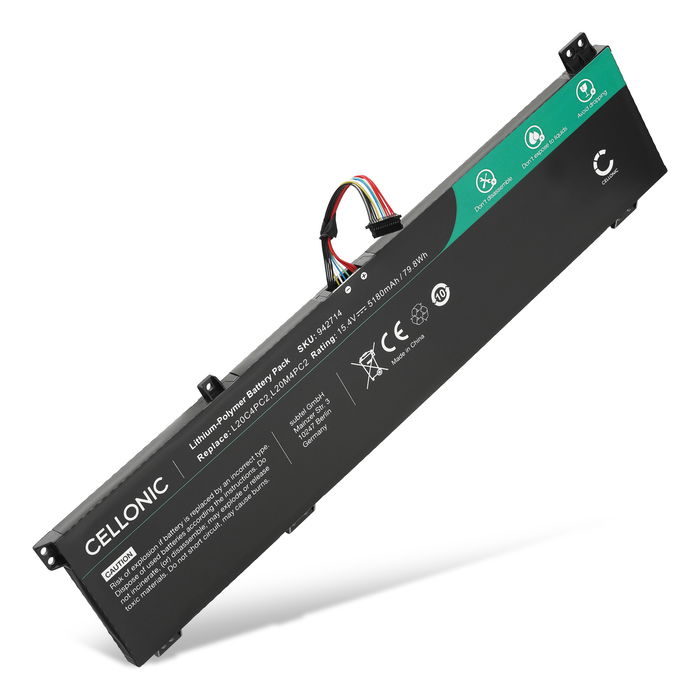 Batteri för Lenovo Legion 5 17ACH6H, 5 17ACH6, 5 17ITH6H, 5 17ITH6, L20C4PC2, 5B11B53885 15.4V 5180mAh från CELLONIC