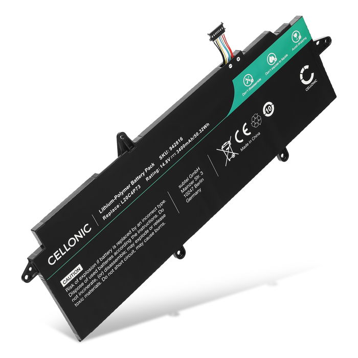 Batteri för Lenovo ThinkPad X13 Gen 3, L20D4P73, L20M4P73, 5B10W51818 14.8V 3400mAh från CELLONIC