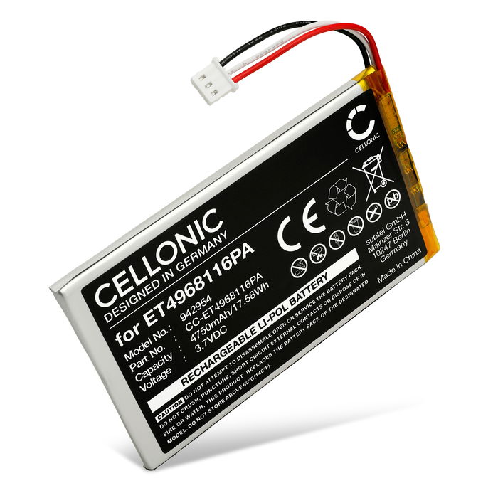 Voice Caddie SC300 Portable Golf Launch Monitor Batteri 3.7V 4750mAh från Cellonic