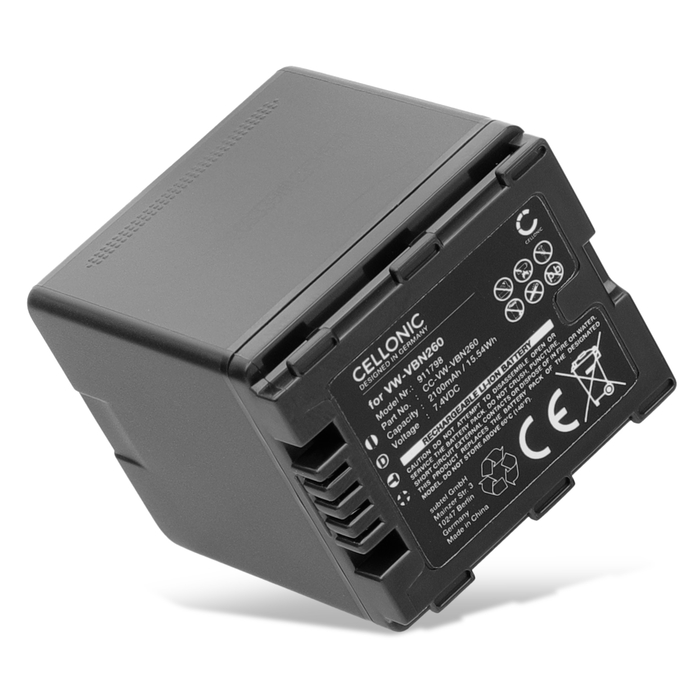 Battery for Panasonic HDC-TM900 HDC-HS900 HDC-SD900 HDC-SD800 HC-X900 / X900M 2100mAh from CELLONIC
