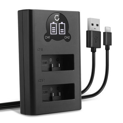 USB-dubbelladdare (AHDBT-1301) för GoPro HERO13 Black + 1m + USB Kabel från CELLONIC