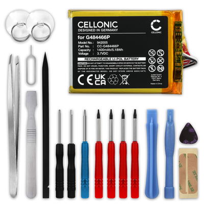 Battery for Polar V650, Polar G484466P 1400mAh + Tool-kit 17pcs from CELLONIC
