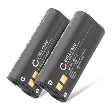 2x Battery for Olympus DS-4000, DS-3300, DS-2300, DS-5000 BR-402, BR-403 (800mAh, 2.4V) from CELLONIC