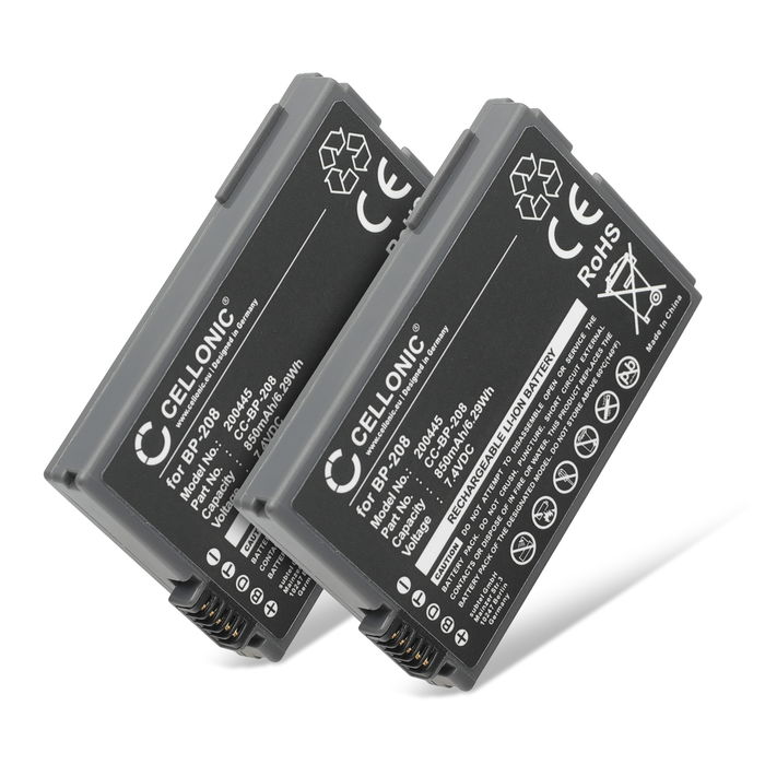 2x Canon DC51 Batteri 7.4V 700mAh från Cellonic