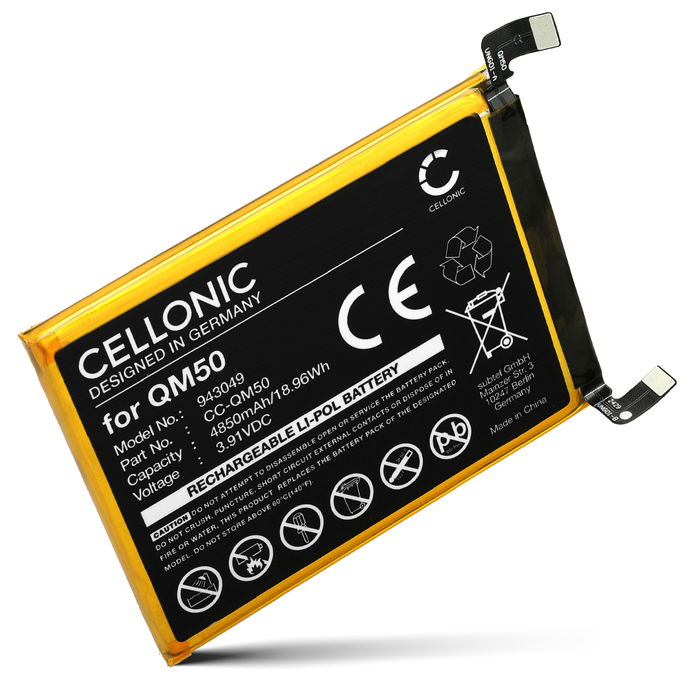 Batteri till Motorola EDGE 40 NEO, XT2307, XT2307-1, XT2307-2, XT2307-3, QM50, SB18D87942 (4850mAh, 3.91V) från CELLONIC