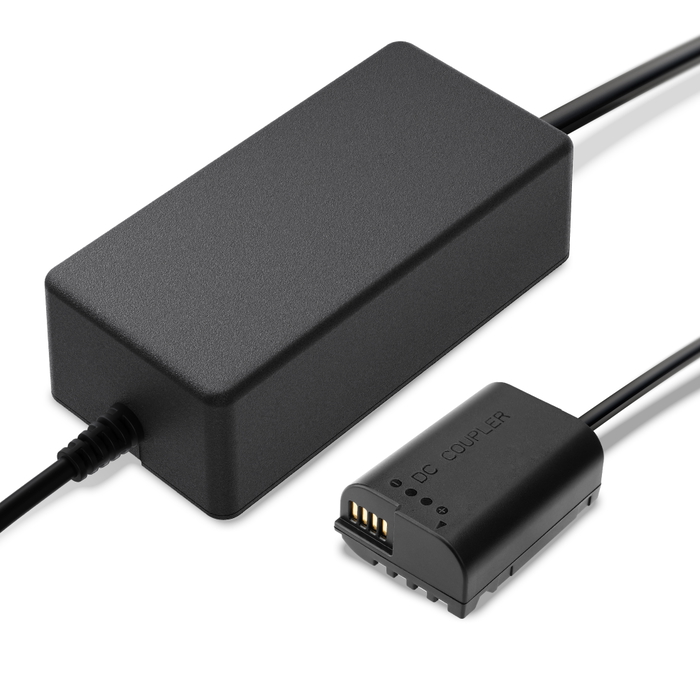 Power Supply for Panasonic Lumix DC-GH5 II DC-S5 G9 GH5 GH5S AC Adapter DMW-AC8 + DMW-DCC17 DC Coupler - Dummy Battery - Battery Eliminator from CELLONIC