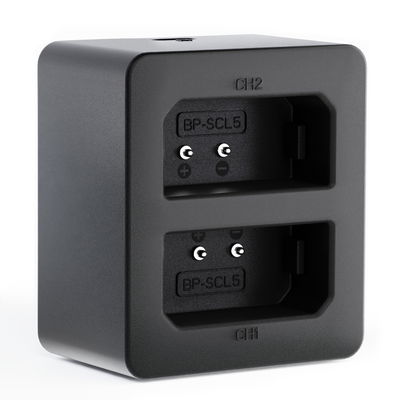 USB-dubbelladdare (LC-SCL5) för Leica M10, M10-P, M10-R + 1m USB Kabel från CELLONIC