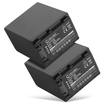 2x Battery for Sony HDR CX625, CX250, CX260, CX270, CX410, CX430, CX230, CX220, CX210 NP-FV70A NP-FV50A NP-FV30 NP-FV90 NP-FV100A (3090mAh, 7.2V) from CELLONIC