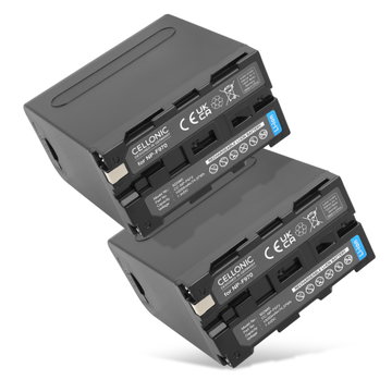 2x Battery for Sony HXR NX 100, NEX FS700R, FS700RH, HVR-Z1, HVR-V1, HVR-NX5 NP-F930 NP-F950 NP-F960 NP-F970 XL-B2 XL-B3 (10050mAh, 7.4V) from CELLONIC