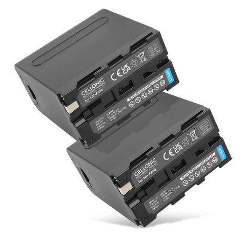 2x Batteri till Z Cam E2, E2 Cinematic Camera; Sony CCD-SC5 NP-F930 NP-F950 NP-F960 NP-F970 XL-B2 XL-B3 (10050mAh, 7.4V) från CELLONIC