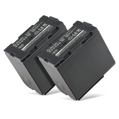2x Batteri till Panasonic NV-GX7, AG-AC90, AG-DVX100, NV-DA1, NV-MX500, NV-DS60, NV-GS1 CGA-D54 CGR-D120 -D220 (3300mAh, 7.4V) från CELLONIC