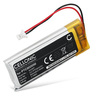 Battery for Sena SRL‑01 (SP51) PTC802050 (2-PIN) (800mAh, 3.7V) by CELLONIC