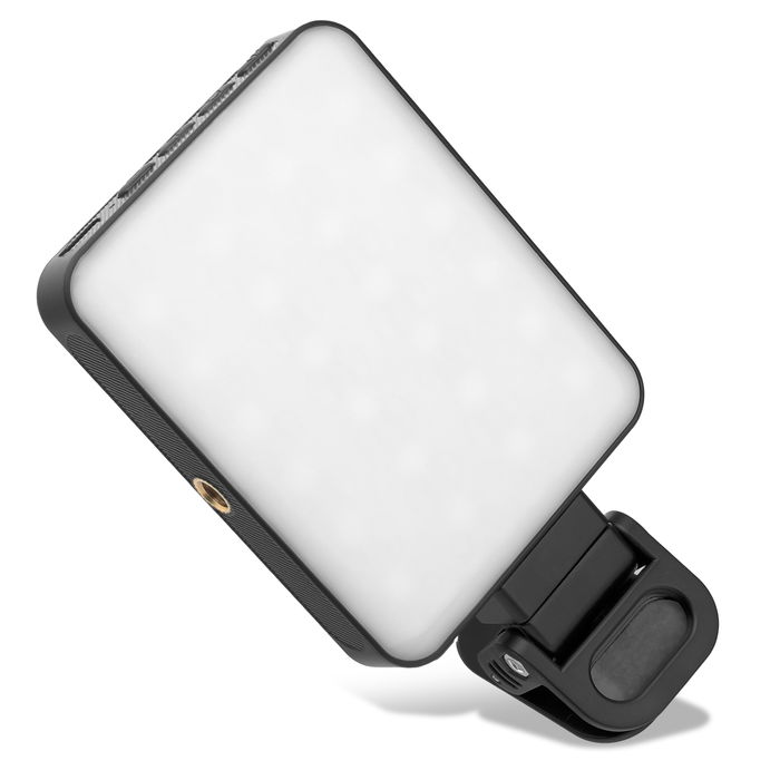 Magnetisk RGB LED-videolampa – MagSafe Clip-On Mini Kameralampa, 3000K–6500K, 0–100% dimbar, USB-C uppladdningsbar från CELLONIC