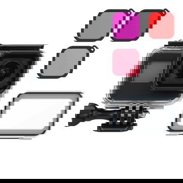 Waterproof Housing Kit for GoPro Hero 112/11/10/9 Black – Includes Touch Back Cover & 3 Color Filters from CELLONIC