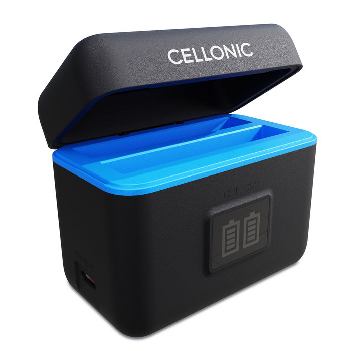 2-slot Batteriladdningsfodral för Insta360 One X5 Batterier + 60cm + USB Kabel från CELLONIC