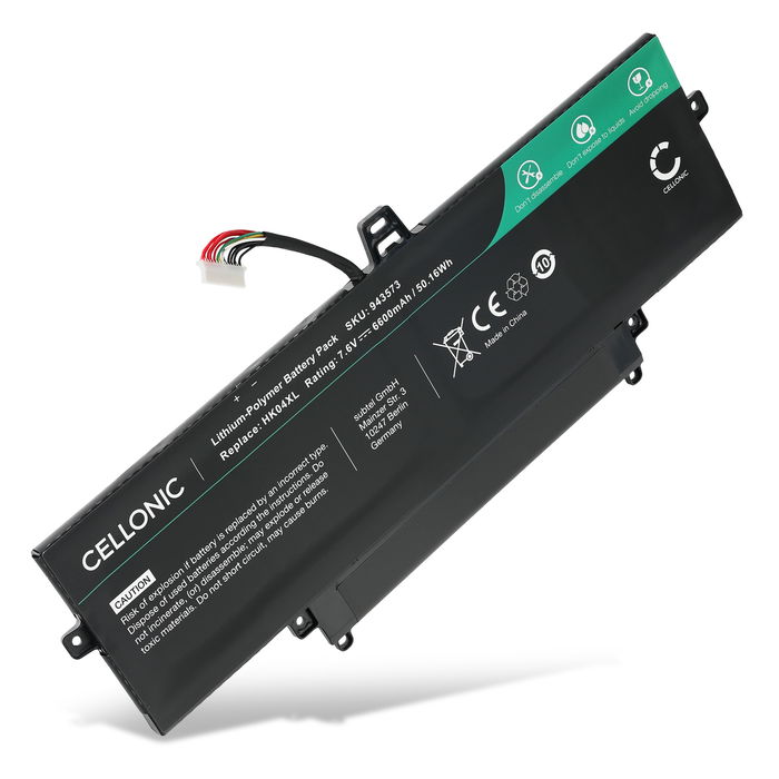 Batteri till HP EliteBook x360 1040 G8, x360 1040 G7, x360 1030 G7 HP HK04XL, HK04054XL-PL, HK04078XL-PL HK04XL (6600mAh, 7.6V) från CELLONIC