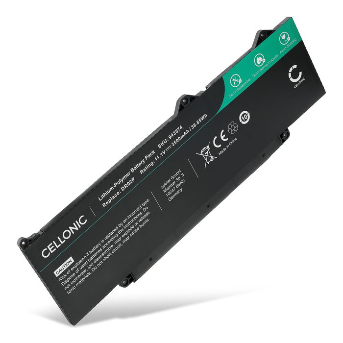 Batteri för Dell Latitude 7455, 5455, 14 7455, 14 5455, 15 5550 (DNDWT), DR02P, R73TC, 2X1V9, GTG7N 11.1V 3500mAh från CELLONIC